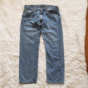 Levi's 505 Men's tag 36x30 actual 36x29 Blue Denim Straight Jeans Mid Wash